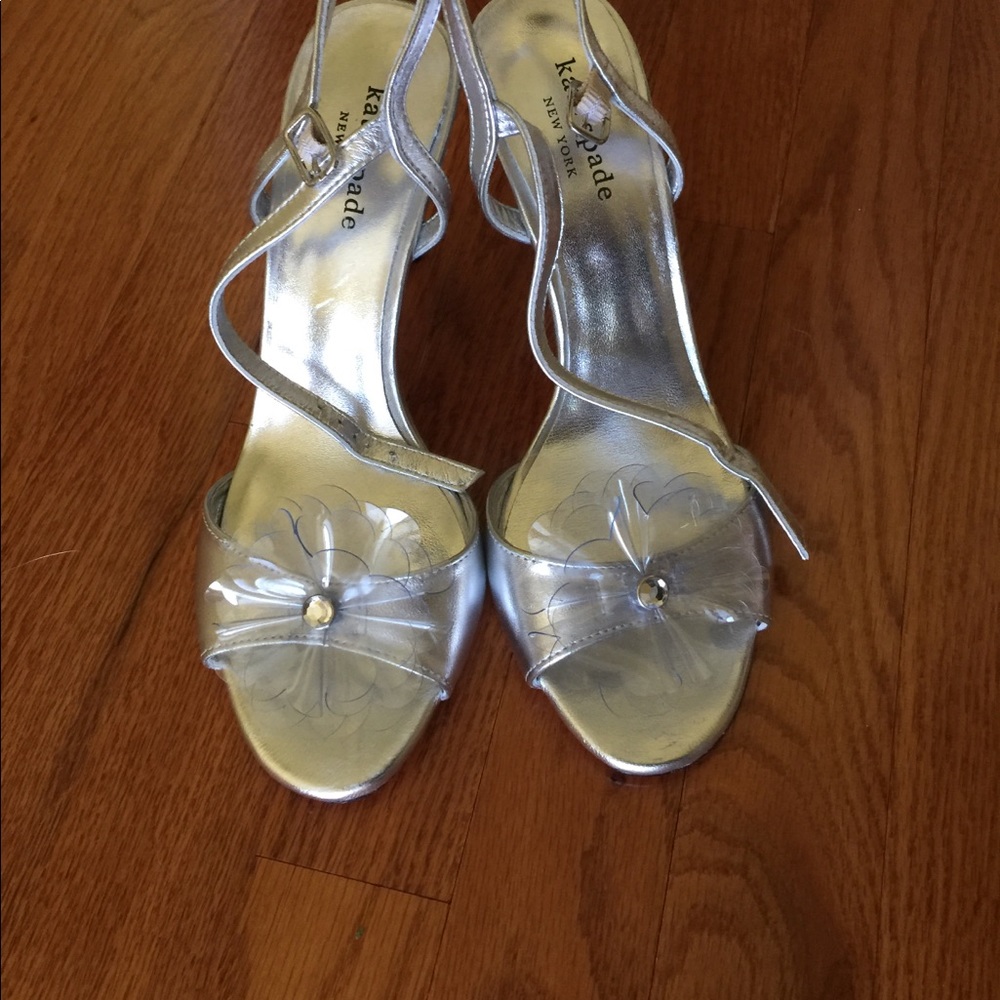 Kate Spade silver heels sandals